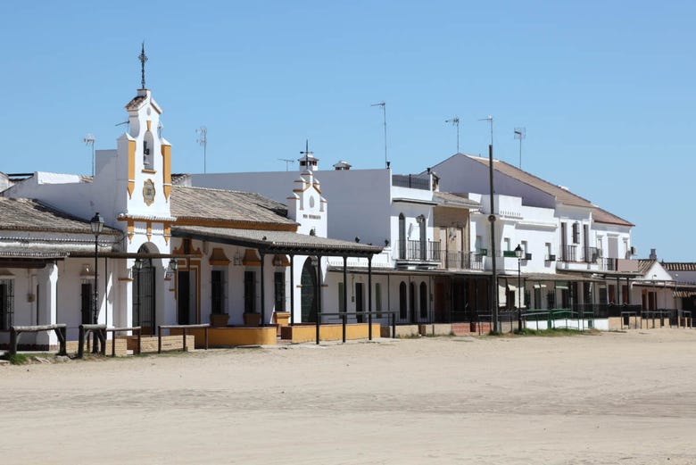 Aldea almonteña de El Rocío, en la provincia de Huelva