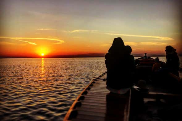 Paseo en barca por la Albufera al atardecer
