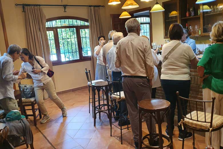 Degustação de diferentes vinhos de Toledo