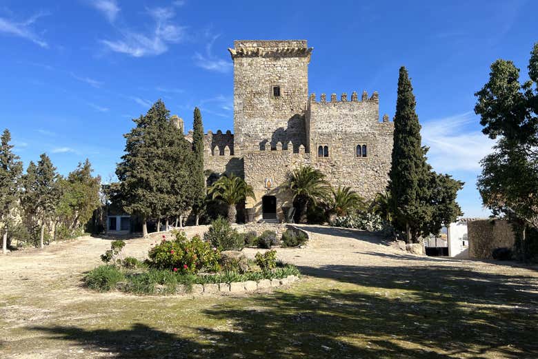 Contemplando la fachada principal del Castillo Ducal de Espejo