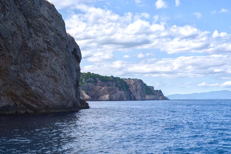 Steep cliffs in the Montgrí Natural Park