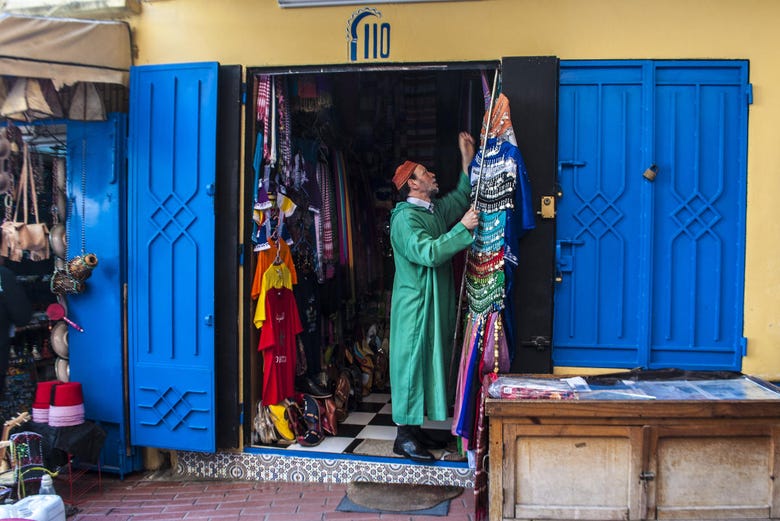 Exploring Tangier's souk, or market