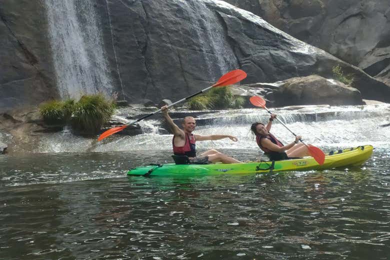 Durante l'avventura in kayak