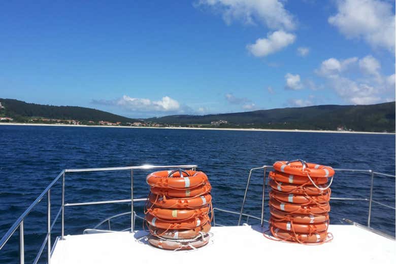 Costa de Finisterre vista desde el barco
