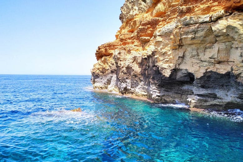 Cliff on Formentera