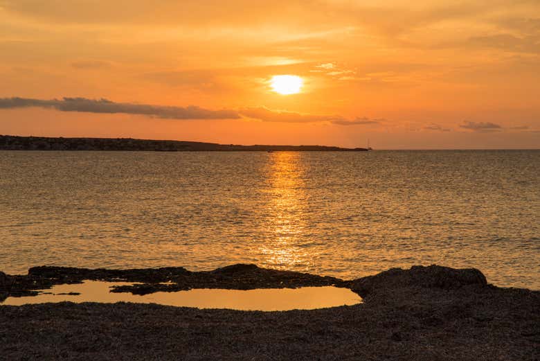 Desfrutando do entardecer de Formentera