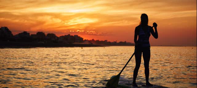 Paddle surf al tramonto