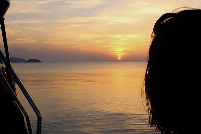 Disfrutando del atardecer