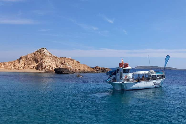 Arrêt pour une baignade à Cala Pregonda