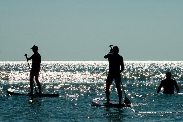 Practicando Stand Up Paddle