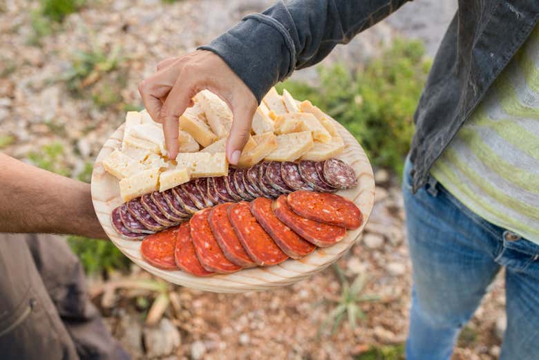 Local cheeses and cold meats