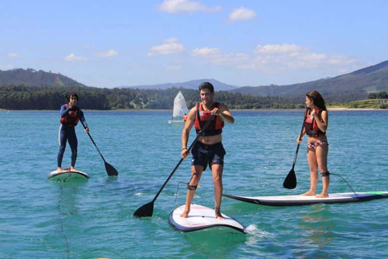 The paddle surfing course 