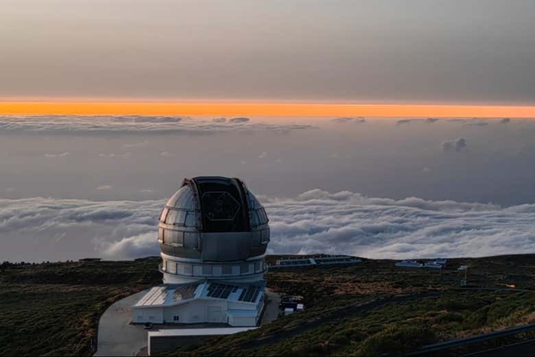 Coucher de soleil sur le Roque de los Muchachos