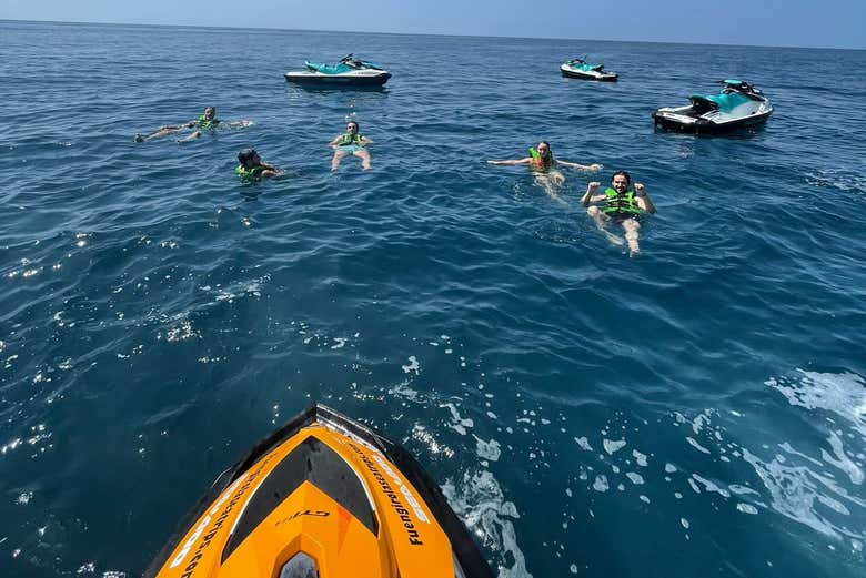 Baignade à proximité des jet skis