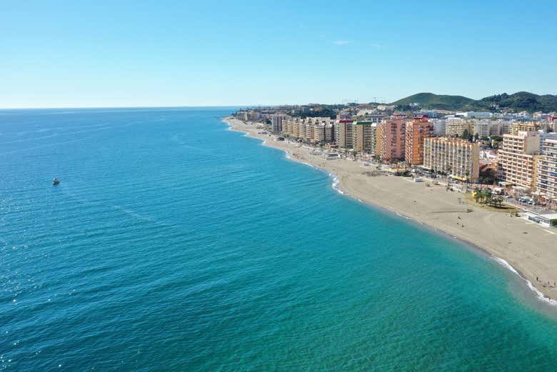 Vue panoramique de la côte de Fuenguirola