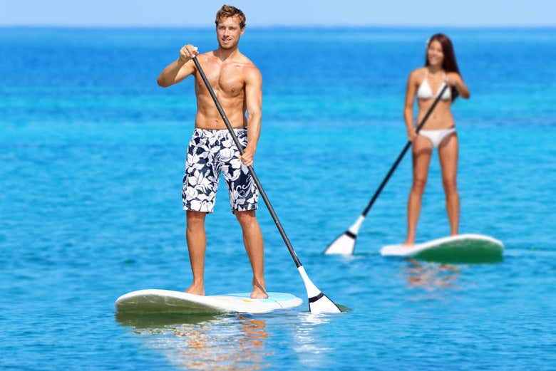 Paddle boarding in Fuengirola 