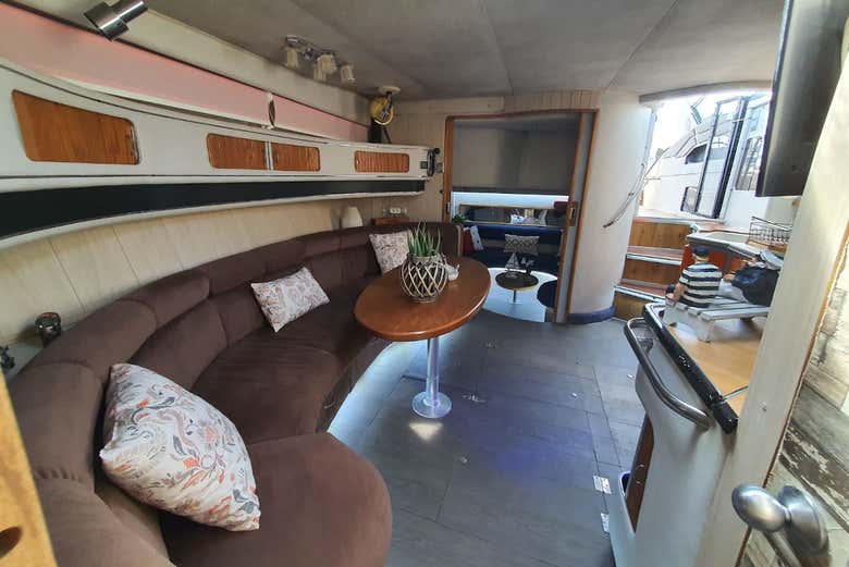 Sala do iate privado