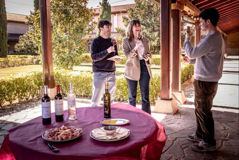 Wine tasting at our garden