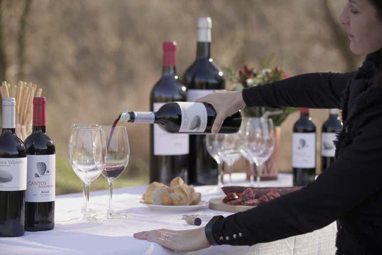 Degustando o vinho de Valpiedra