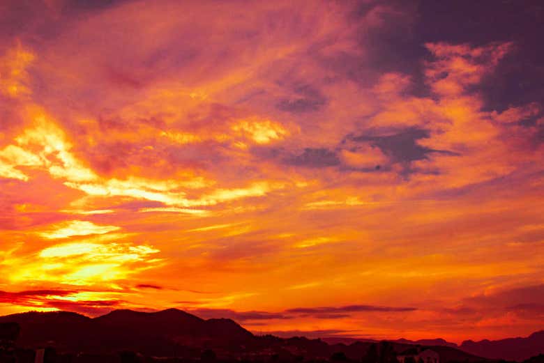 Colori del tramonto sul Mediterraneo