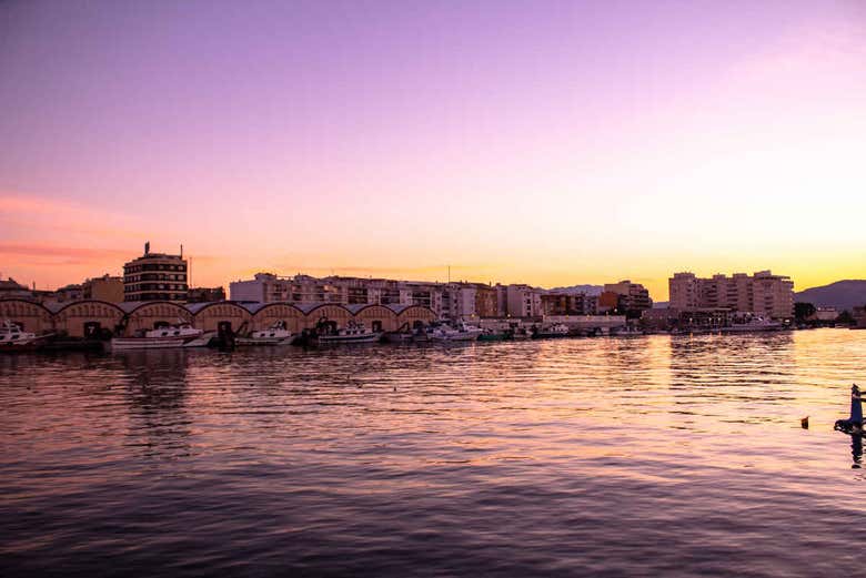 Scorcio di Gandia al tramonto