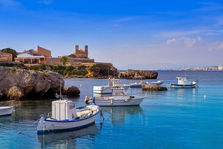 Llegando a la isla de Tabarca