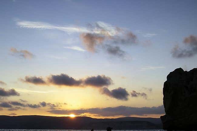 Pôr do sol na costa de Mojácar