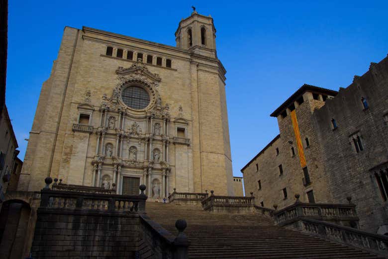 Catedral de Gerona al atardecer