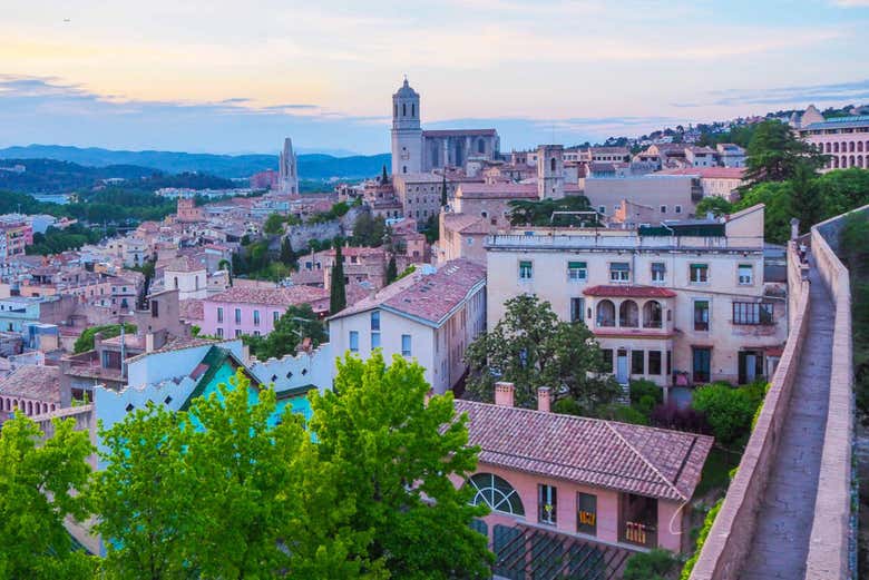 Entardecer sobre Girona