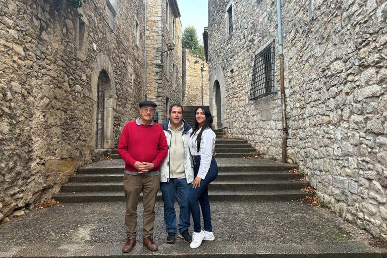 Grupo durante o tour privado por Girona