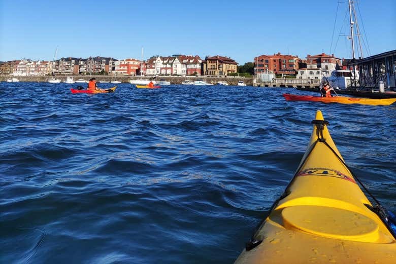 Remando por la costa de Getxo 