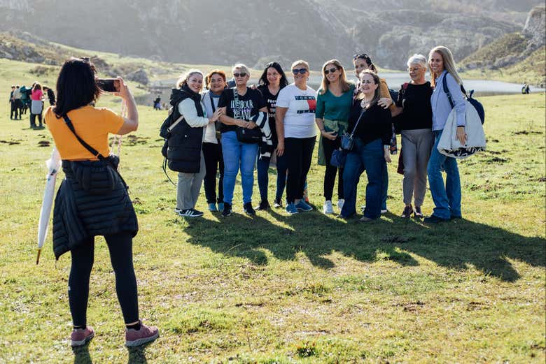 ¡Momento foto en los lagos de Covadonga!