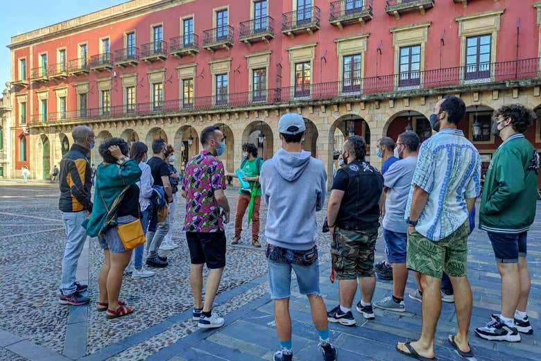 Na Plaza Mayor de Gijón