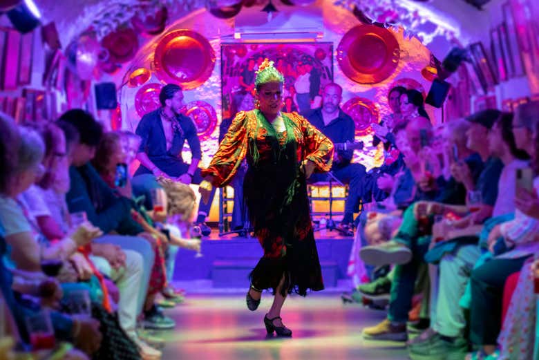 Espect culo Flamenco En El Tablao Cueva De La Roc o Granada 