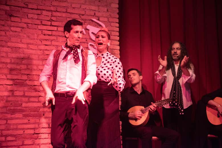 Durante o espetáculo flamenco