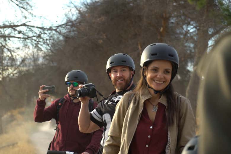 Diversão durante o tour de segway