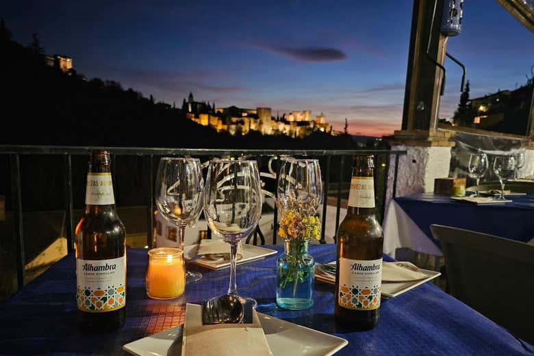 Enjoy a drink as you watch the show