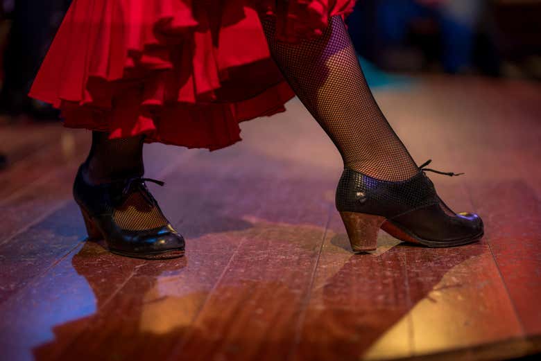 Detalle zapatos flamenco