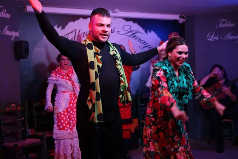 Derrochando arte durante el espectáculo