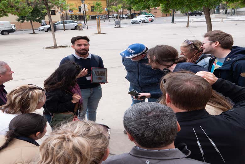 Turistas en pleno tour