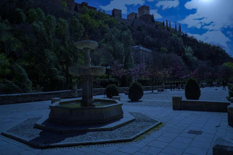 Fuentes en el centro histórico de Granada