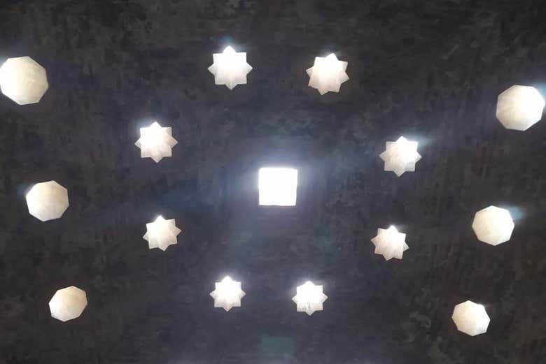 Admire the unique elements in this Arab bath