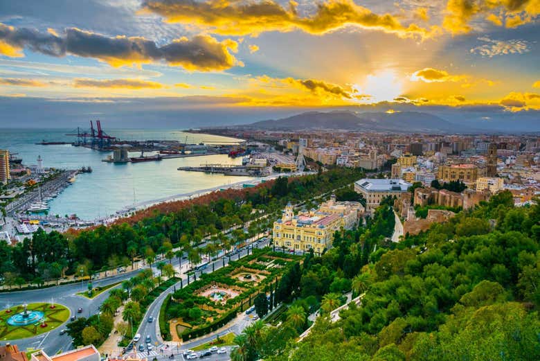 Vue panoramique sur Malaga