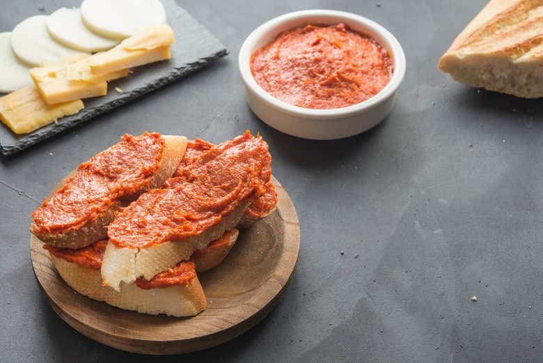 Tosta de sobrasada de la Alpujarra granadina