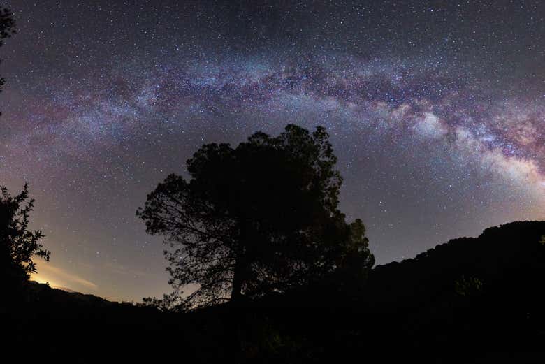 O Parque Natural da Serra de Grazalema ao cair a noite