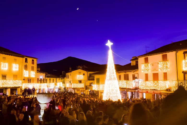 Árvore de Natal iluminado