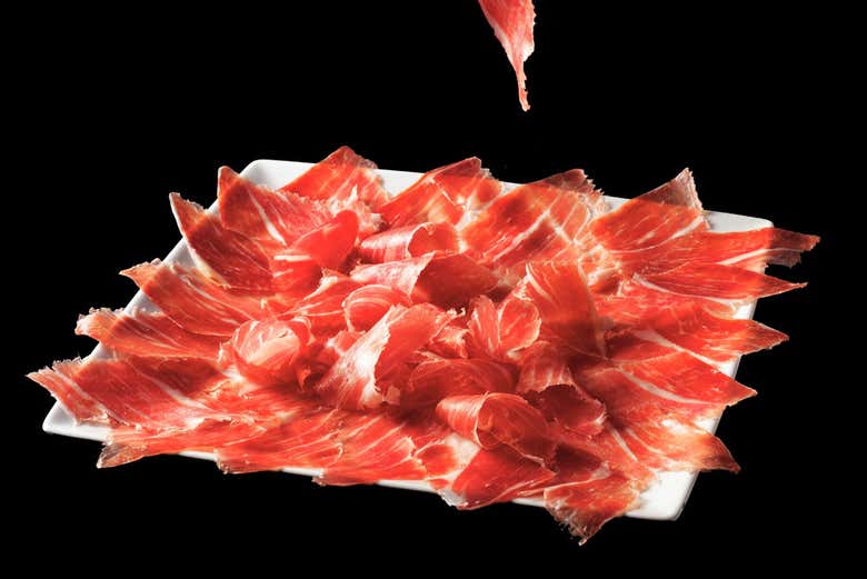 Plato de jamón guijuelo