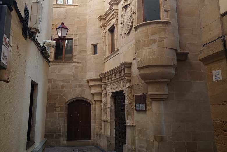 Détails architecturaux dans les rues de Haro
