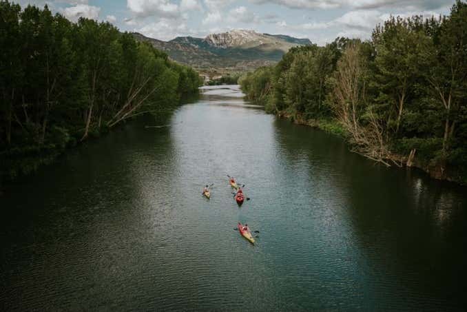 Aerial views of the River Ebro