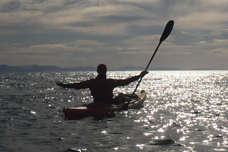 Balade en kayak le long de la côte de Hondarribia